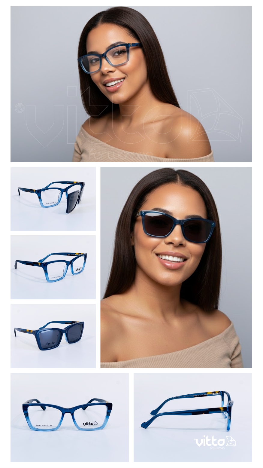 Armação Feminina Vitta Cat-Eye Translúcido: Estilo