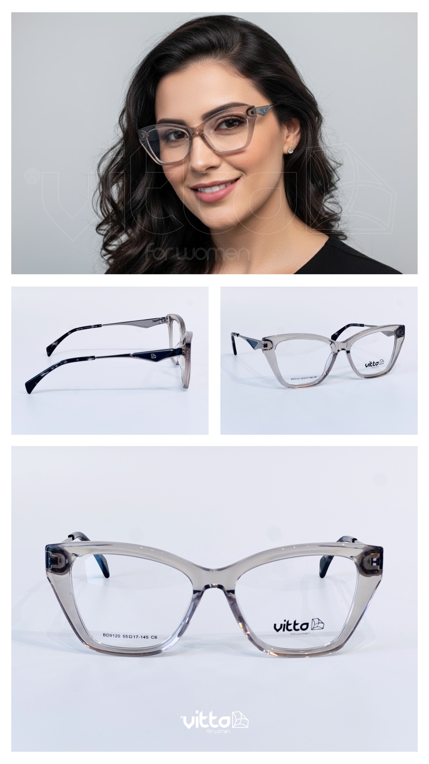 Armação Feminina Vitta para Óculos de Grau: Design Rimless 