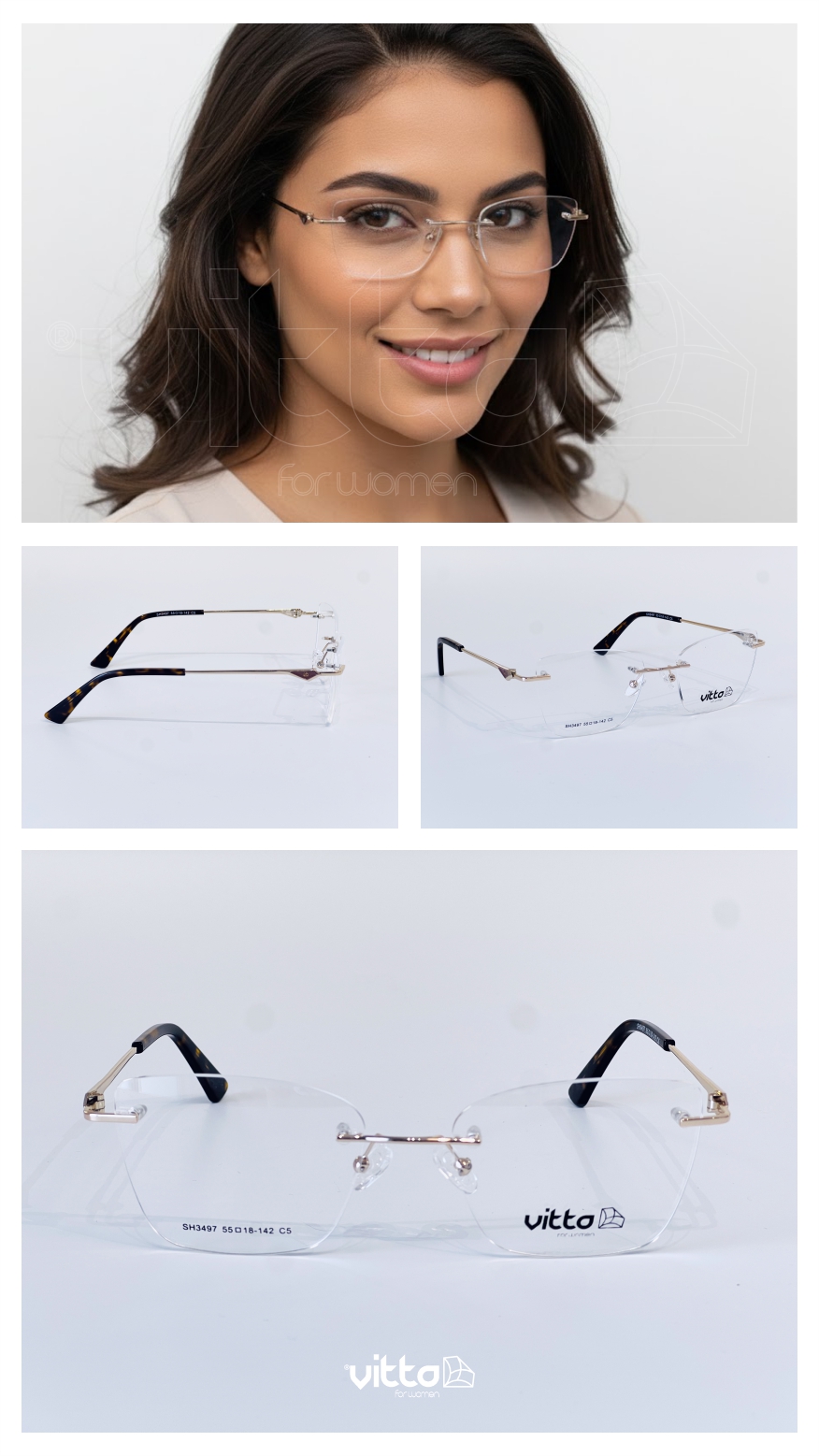 Armação Vitta Estilo Contemporâneo: Design Geométrico Armação Vitta Estilo Contemporâneo: Design Geométrico