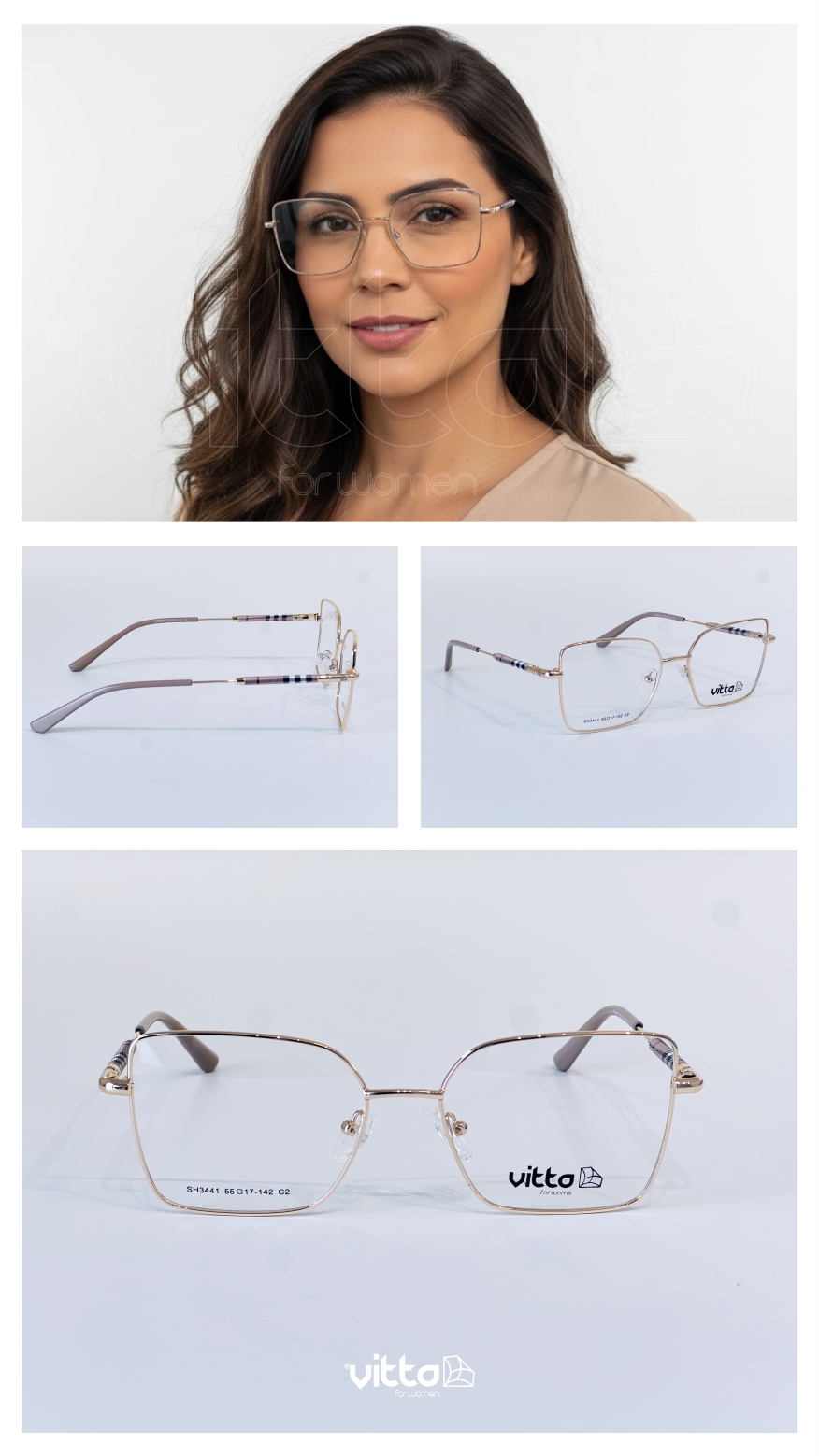 Armação Vitta Geométrica Feminina com Versatilidade Armação Vitta Geométrica Feminina com Versatilidade