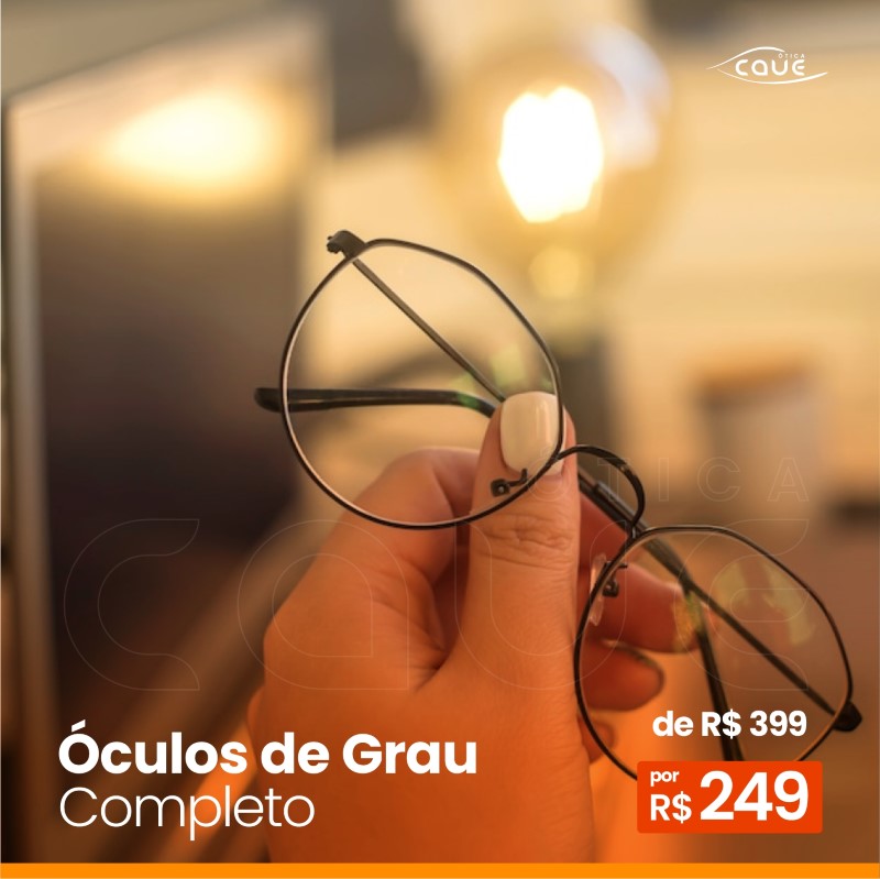 Cupom | Óculos de Grau Completo de R$ 399 por R$ 249